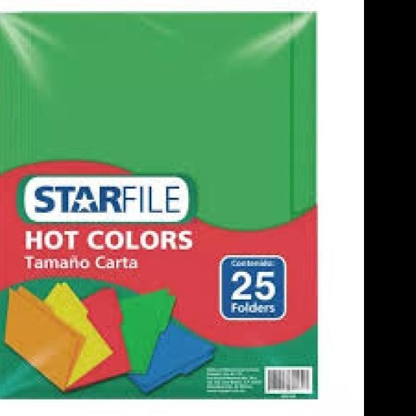 FOLDER BITONO CTA. STARFILE VERDE PAQ.C25 C.20